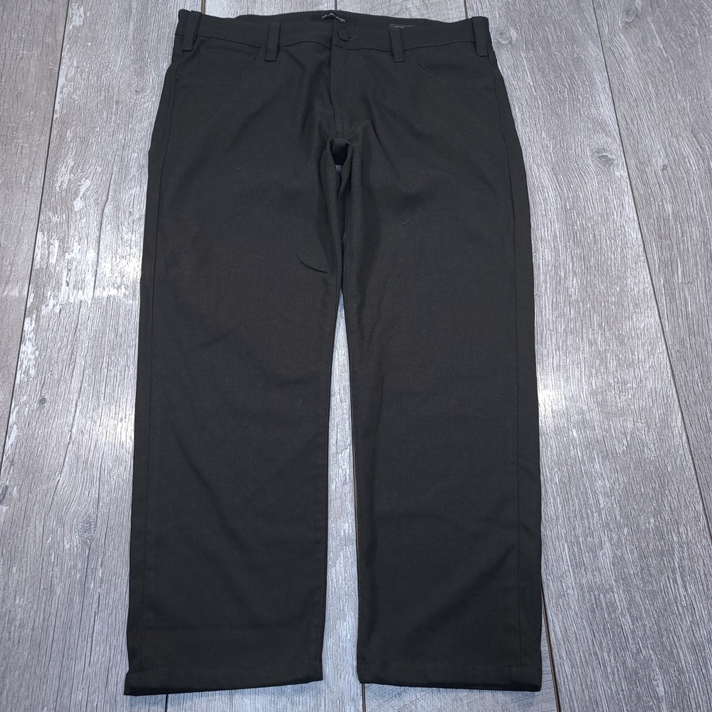 34 Heritage Courage Pants Mens 38x28 Dark Olive Green Mid-Rise Straight Leg